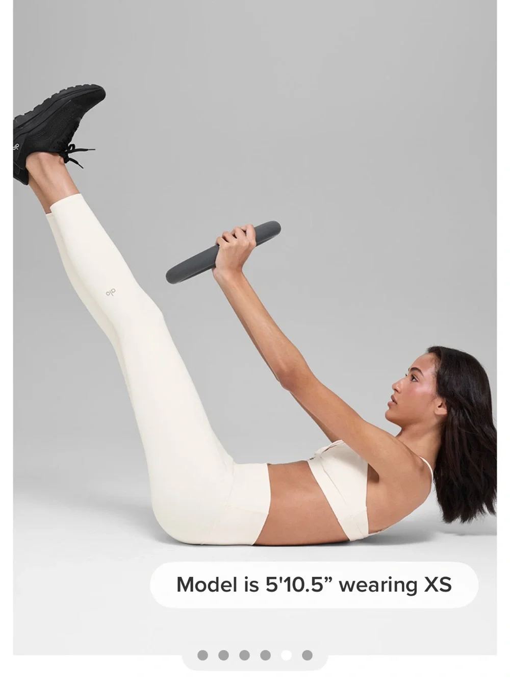 ALO Yoga High-Waist Airbrushed Legging in Ivory Cream